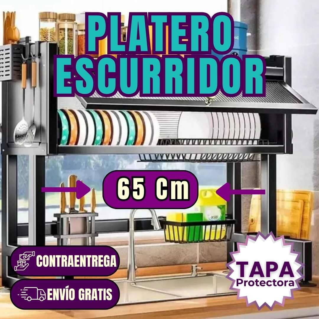 PLATERO ESCURRIDOR CON TAPA